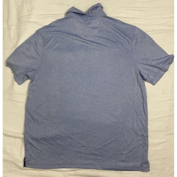 Nat Nast Polo Shirt Men's XL Blue Short Sleeve Rayon Polyester 1/4 buttons Golf - Picture 2 of 9